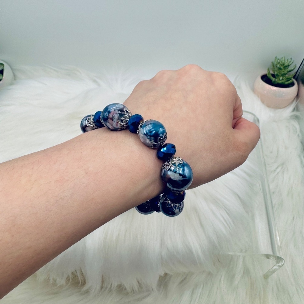 Large Statement Glass Beaded Bracelets Style A - image 3